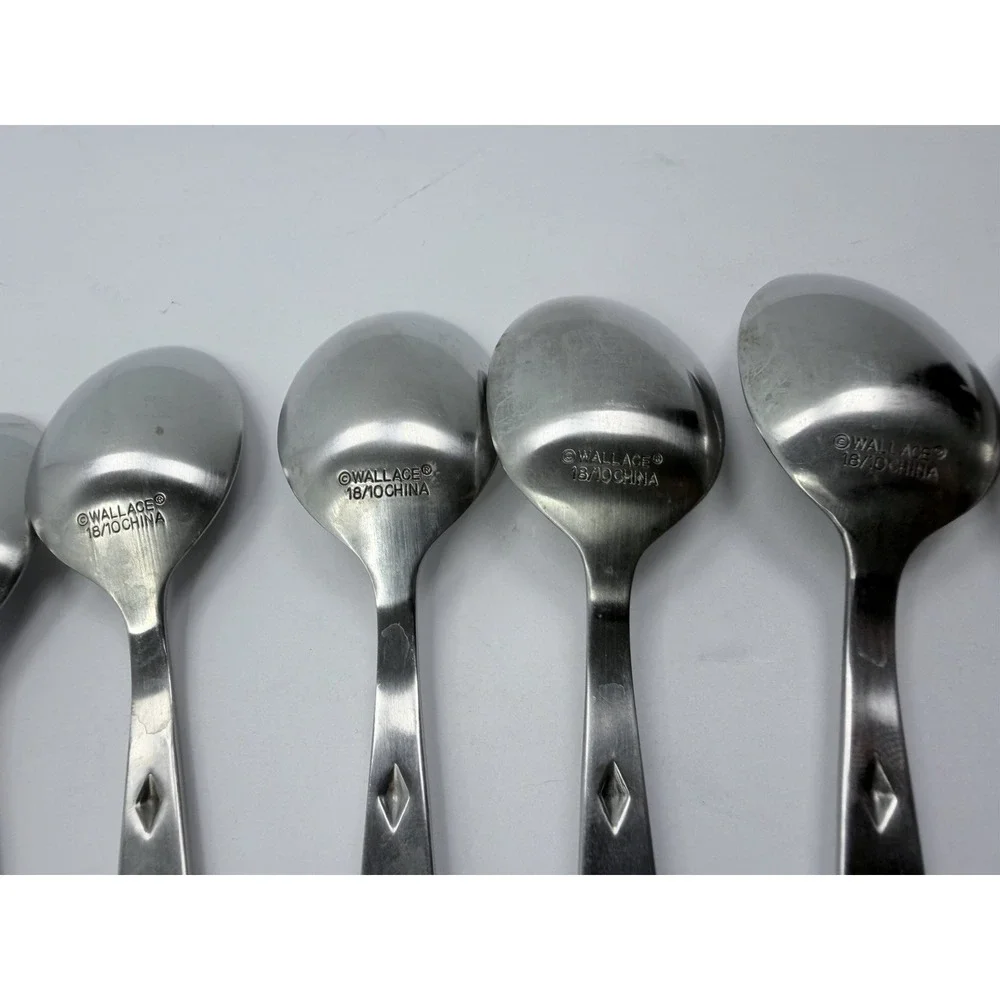 Wallace TAOS Stainless Southwest Motif Set of 8 Teaspoons 6 3/8